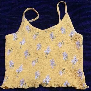 Yellow crop top